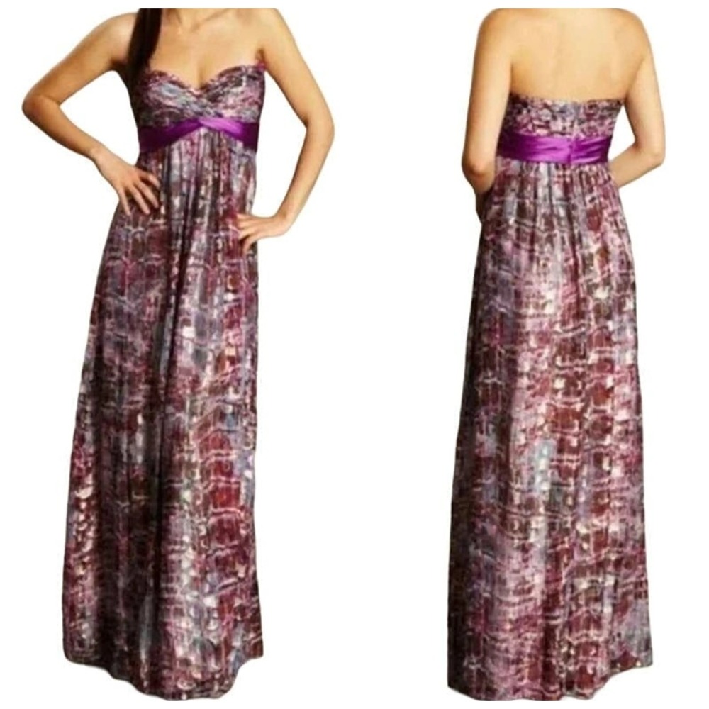BCBGMaxAzria Multicolor Strapless Prom Dress - Picture 2 of 8